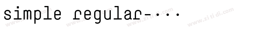 simple regular字体转换